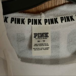 PINK Victoria's Secret Tops - VS PINK Nation thin white hoodie; size XS PINK Victoria's Secret Tops - VS PINK Nation thin white hoodie; size XS